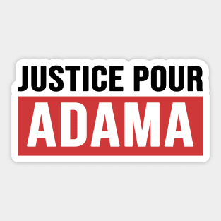 Justice Pour ADAMA Sticker